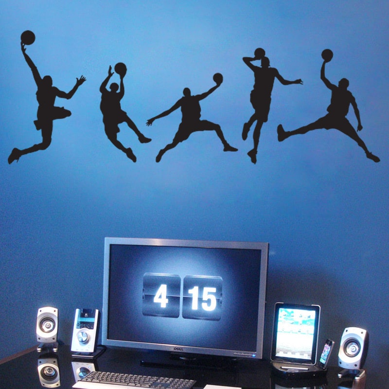 Basket wallsticker. Slam Dunk! 5 forskellige basketball wallstickers. 44x105cm. Basket wallsticker. Slam Dunk! 5 forskellige basketball wallstickers. 44x105cm. - Billede 3