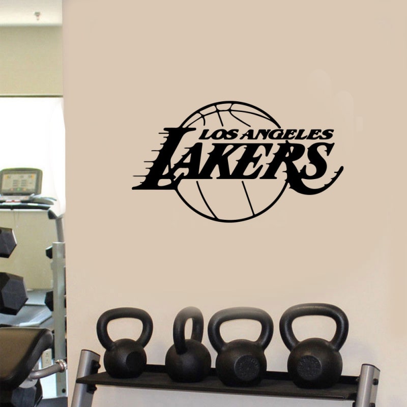 Basket wallsticker. Los Angeles Lakers. 30x52cm. Basket wallsticker. Los Angeles Lakers. 30x52cm. - Billede 2