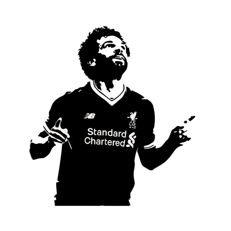 Mohamed Salah scoring. Flot fodbold wallsticker. 62x57cm. Mohamed Salah scoring. Flot fodbold wallsticker. 62x57cm.