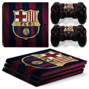 PS4 Pro skin til konsol og to controllere. Barcelona - stribet. Mobil, PC og tablet tilbehør