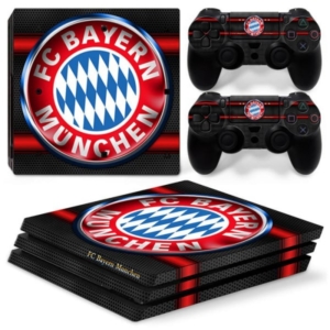 PS4 Pro skin til konsol og to controllere. Bayern Munchen. Sort. Mobil, PC og tablet tilbehør