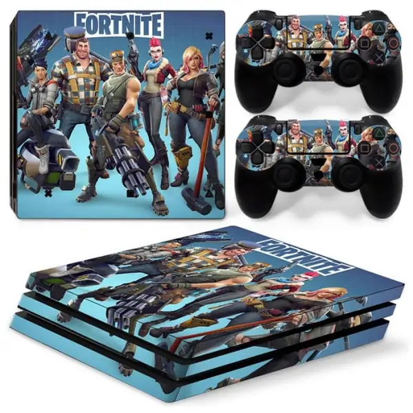 Fortnite PS4 Pro skin til konsol og controllere. Hele teamet. Fortnite PS4 Pro skin til konsol og controllere. Hele teamet.