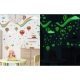 Flot selvlysende wallsticker med en regnbue, luftballoner, sommerfugle og stjerner. Flot selvlysende wallsticker med en regnbue, luftballoner mm