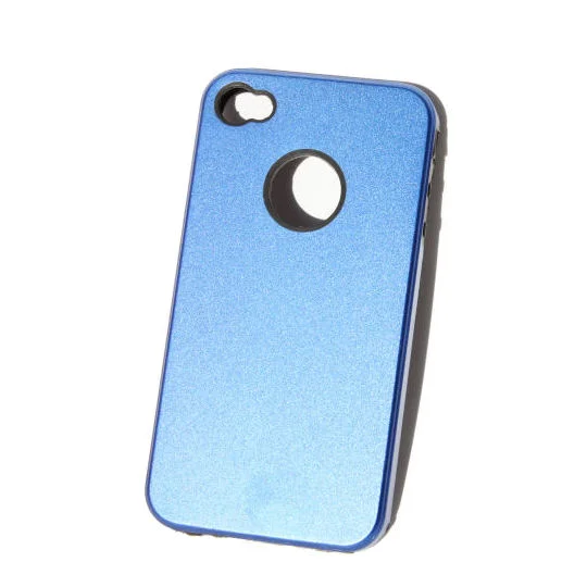 iPhone 4 alu cover m silikone indmad. Blå. iPhone 4 alu cover m silikone indmad. Blå. - Billede 3