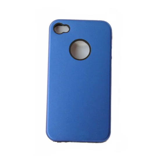 iPhone 4 alu cover m silikone indmad. Blå. iPhone 4 alu cover m silikone indmad. Blå. - Billede 4