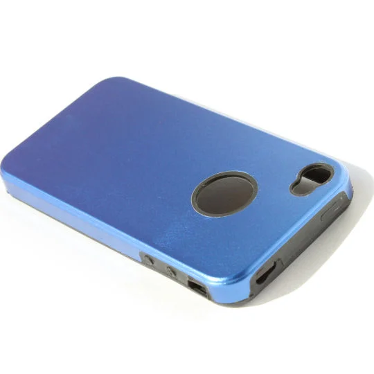 iPhone 4 alu cover m silikone indmad. Blå. iPhone 4 alu cover m silikone indmad. Blå. - Billede 5