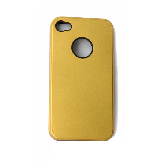iPhone 4 alu cover m silikone indmad. Gold. iPhone 4 alu cover m silikone indmad. Gold. - Billede 4