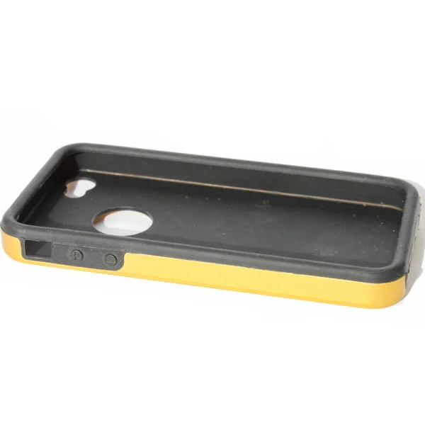 iPhone 4 alu cover m silikone indmad. Gold. iPhone 4 alu cover m silikone indmad. Gold. - Billede 5