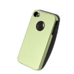 iPhone 4 alu cover m silikone indmad. Grøn. Mobil, PC og tablet tilbehør