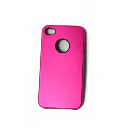 iPhone 4 alu cover m silikone indmad. Pink. iPhone 4 alu cover m silikone indmad. Pink. - Billede 2