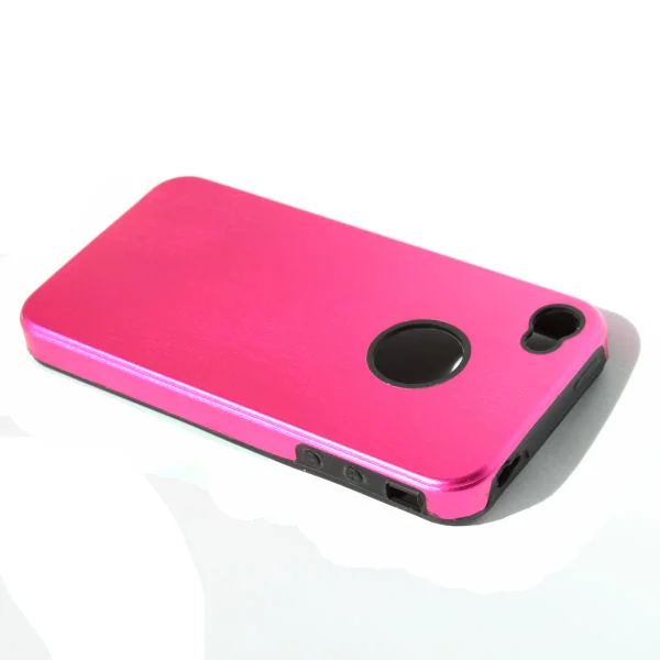 iPhone 4 alu cover m silikone indmad. Pink. iPhone 4 alu cover m silikone indmad. Pink. - Billede 4
