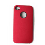 iPhone 4 alu cover m silikone indmad. Rød. Mobil, PC og tablet tilbehør