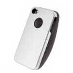 iPhone 4 alu cover m silikone indmad. Silver. Mobil, PC og tablet tilbehør