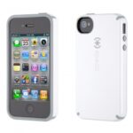 iPhone 4 & 4S SPECK® CandyShell cover. Hvid/Lysegrå. Mobil, PC og tablet tilbehør