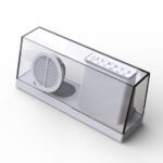 Transparent trådløs Bluetooth højttaler med FM-radio mm. Hvid. Mobil, PC og tablet tilbehør