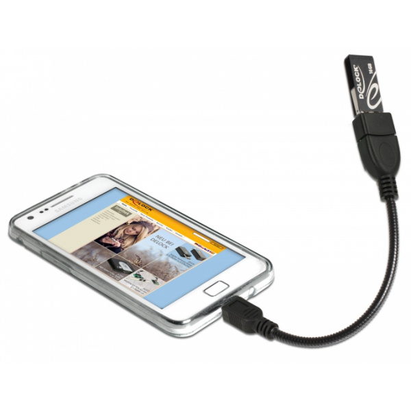 DeLOCK USB 2.0 til USB-C adapter-kabel. 15 cm. DeLOCK USB 2.0 til USB-C adapter-kabel. 15 cm. - Billede 2