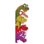 Farverig wallsticker med søde dinosaurer, der kigger frem. Farverig wallsticker med søde dinosaurer, der kigger frem.