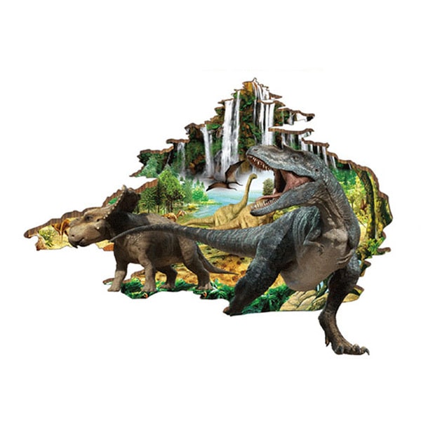 Hul i væggen wallsticker. Dinosauerne på vej ind på værelset. Hul i væggen wallsticker. Dinosauerne på vej ind på værelset.