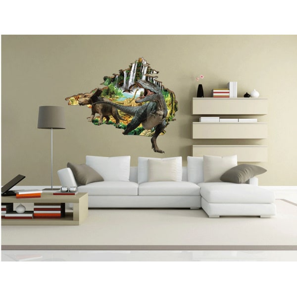 Hul i væggen wallsticker. Dinosauerne på vej ind på værelset. Hul i væggen wallsticker. Dinosauerne på vej ind på værelset. - Billede 2