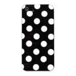 Dots gummi cover til iPhone 5/5S/SE. Sort/hvid. Mobil, PC og tablet tilbehør