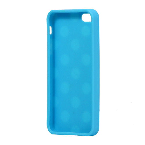 Dots gummi cover til iPhone 5/5S/SE. Blå/hvid. Dots gummi cover til iPhone 5/5S/SE. Blå/hvid. - Billede 5
