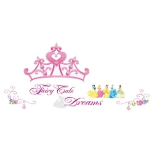 Fairy Tale Dreams. Flot wallsticker med prinsesser, smykker mm. Mobil, PC og tablet tilbehør