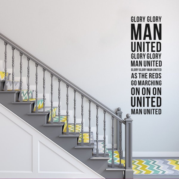 Manchester United wallsticker. Glory Glory Man United. 130x40cm Manchester United wallsticker. Glory Glory Man United. 130x40cm - Billede 2