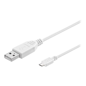 Goobay Micro-USB / USB kabel. 15 cm. Hvid. Mobil, PC og tablet tilbehør
