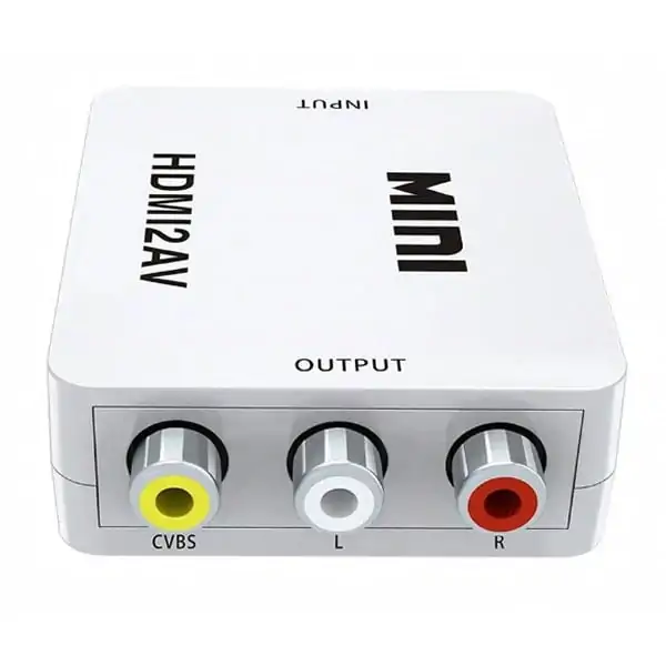 HDMI til AV/RCA Konverter. Full HD 1080p. Hvid HDMI til AV/RCA Konverter. Full HD 1080p. Hvid - Billede 3
