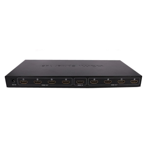 HDMI Splitter - 1 til 8 (1 ind - 8 ud) (1080P - Full HD, 3D). HDMI Splitter - 1 til 8 (1 ind - 8 ud) (1080P - Full HD, 3D). - Billede 2