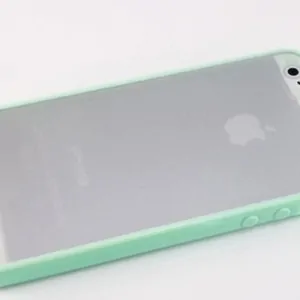 iPhone 5/5S Mat transparent bumpercover. Mint grøn. Mobil, PC og tablet tilbehør