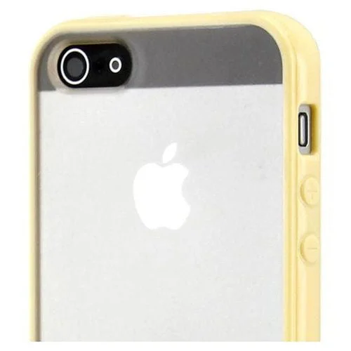iPhone 5/5S/SE Mat transparent bumpercover. Gul. iPhone 5/5S/SE Mat transparent bumpercover. Gul. - Billede 4
