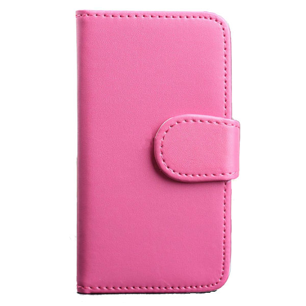 Lædercover m kreditkortholder til iPhone 4/4S.Hot pink Lædercover m kreditkortholder til iPhone 4/4S.Hot pink