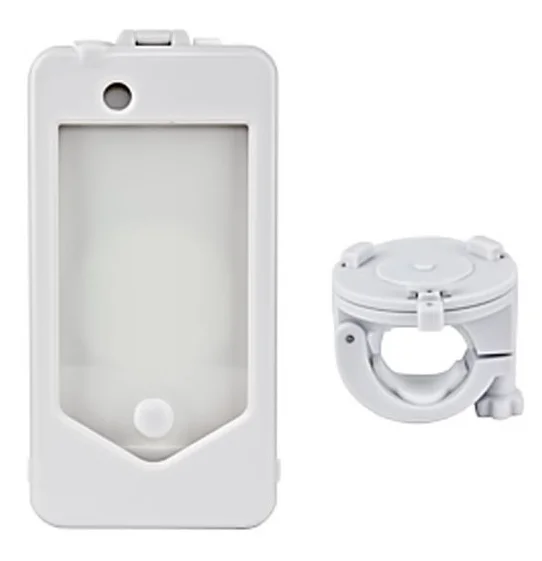 Vandtæt cykelholder/styrholder til iPhone 4/4S. Nyt design. Hvid Vandtæt cykelholder/styrholder til iPhone 4/4S. Nyt design. Hvid