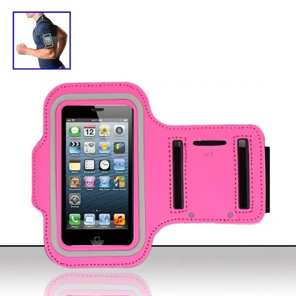 Sportsarmbånd til iPhone 5 / 5S. Pink. Mobil, PC og tablet tilbehør