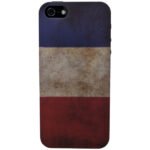 Fransk flag. Retro cover til iPhone 5/5S/SE. Mobil, PC og tablet tilbehør