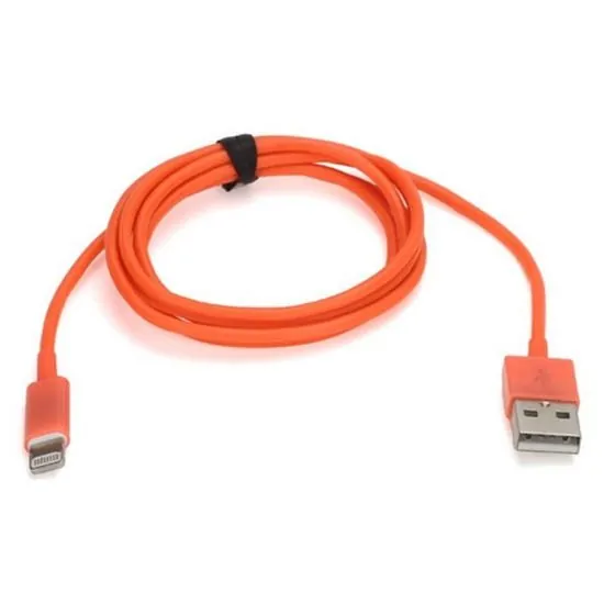 Lightning-USB Datakabel. 1 m. Orange. Mobil, PC og tablet tilbehør