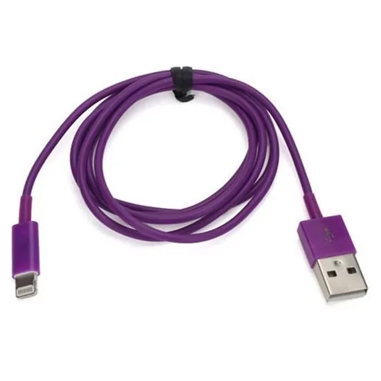 Lightning-USB Datakabel. 1 m. Lilla. Mobil, PC og tablet tilbehør