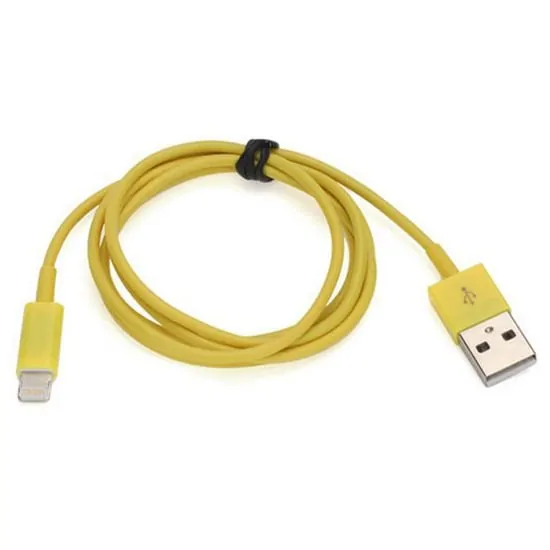 Lightning-USB Datakabel. 1 m. Gul. Mobil, PC og tablet tilbehør