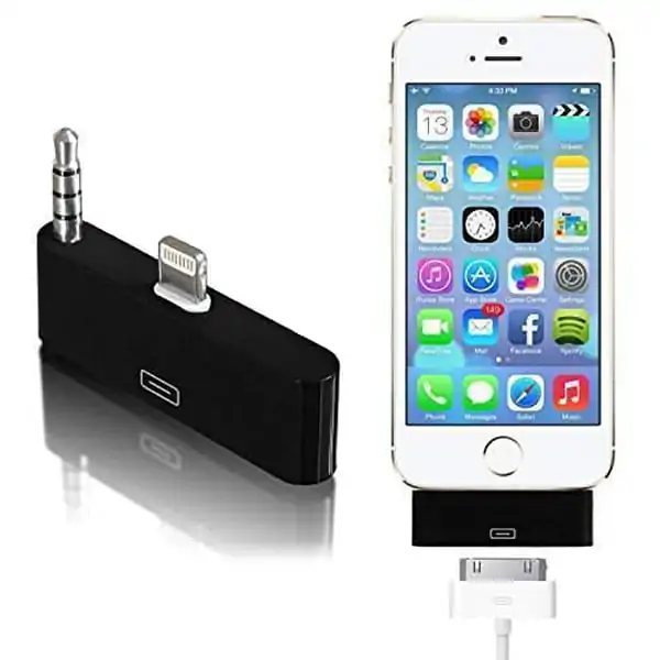 Lightning-30-pin adapter m lyd til iPhone 6 Plus/6S Plus. Sort. Lightning-30-pin adapter m lyd til iPhone 6 Plus/6S Plus. Sort. - Billede 3