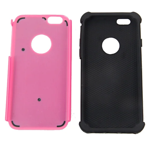 2 i 1 fodbold-mønstret cover til iPhone 6/6S. Hot pink. 2 i 1 fodbold-mønstret cover til iPhone 6/6S. Hot pink. - Billede 3