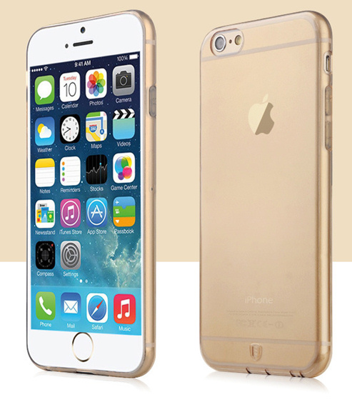 Baseus 0.7mm Slim Gel Cover til iPhone 6/6S. Gennemsigtig gold. Baseus 0.7mm Slim Gel Cover til iPhone 6/6S. Gennemsigtig gold. - Billede 2