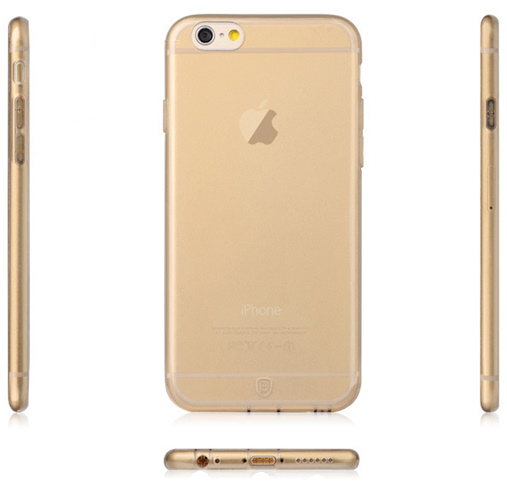 Baseus 0.7mm Slim Gel Cover til iPhone 6/6S. Gennemsigtig gold. Baseus 0.7mm Slim Gel Cover til iPhone 6/6S. Gennemsigtig gold. - Billede 3