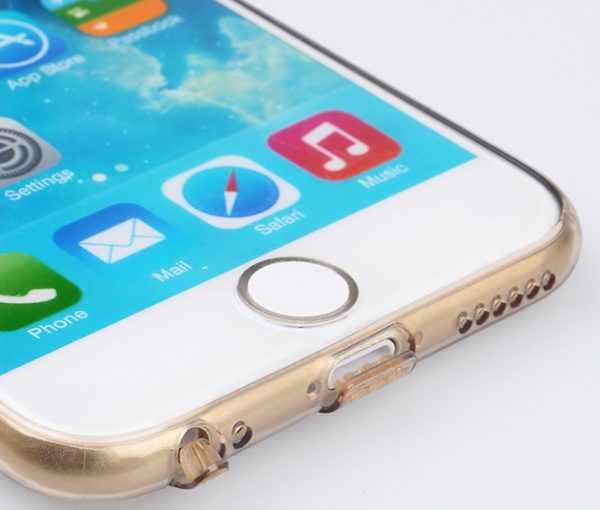 Baseus 0.7mm Slim Gel Cover til iPhone 6/6S. Gennemsigtig gold. Baseus 0.7mm Slim Gel Cover til iPhone 6/6S. Gennemsigtig gold. - Billede 4