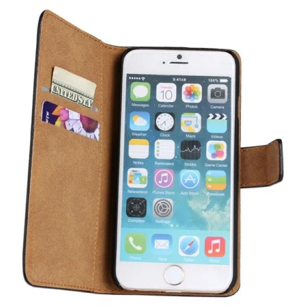 iPhone 6/6S læder cover & stander m kreditkortholder. Hvid. iPhone 6/6S læder cover & stander m kreditkortholder. Hvid. - Billede 4