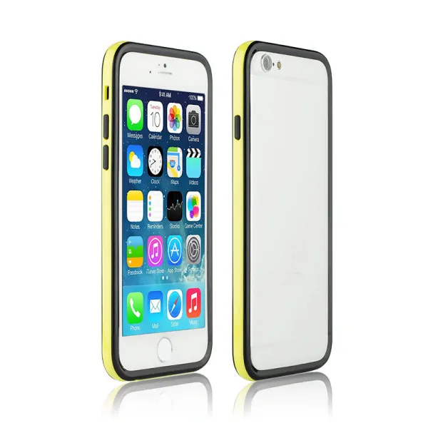 iPhone 6/6S Dual bumper. Gul / sort. Mobil, PC og tablet tilbehør