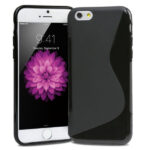 S-Line TPU cover til iPhone 6/6S. Sort. Mobil, PC og tablet tilbehør