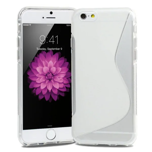 S-Line TPU cover til iPhone 6/6S. Klar. Mobil, PC og tablet tilbehør