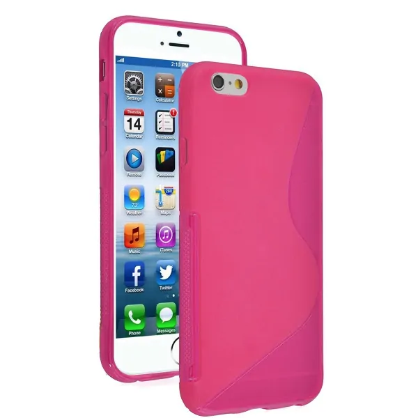 S-Line TPU cover til iPhone 6/6S. Pink. Mobil, PC og tablet tilbehør