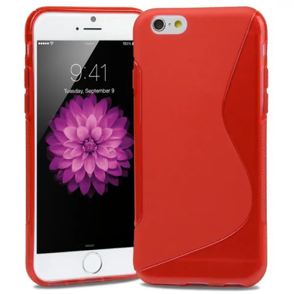 S-Line TPU cover til iPhone 6 Plus/6S Plus. Rød. Mobil, PC og tablet tilbehør
